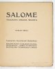 WILDE Oskar - Salome. Tragedya ... Nakł. II. Tłumaczył Władysław Fromowicz.